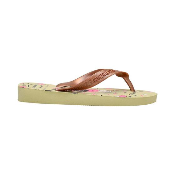 Imagem de Chinelo de Dedo Rosa e Dourado Kids Onça-pintada  Havaianas