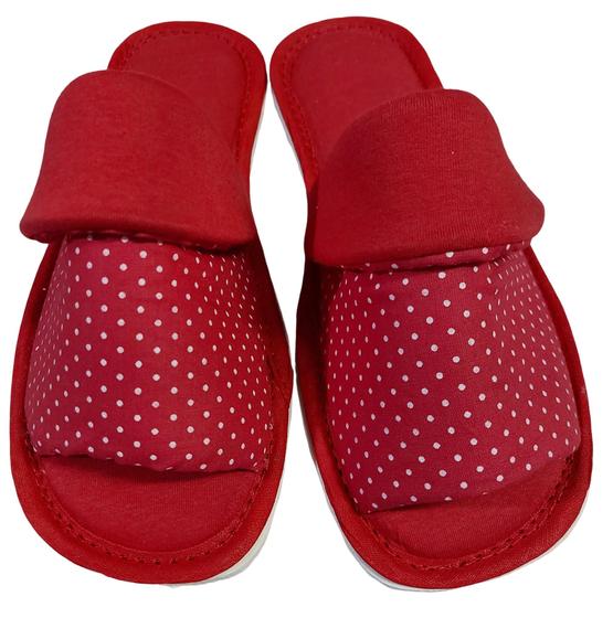 Imagem de Chinelo De Quarto Aberto com Aba - Pantufas Aberto com Aba - Chinelo em Tecido (Atacado)