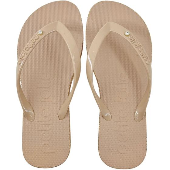 Imagem de Chinelo Dedo Feminino Casual Dia a Dia com Brilho Borracha Petite Jolie Pj6970