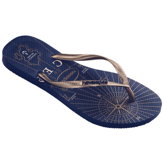 Imagem de Chinelo Dedo Feminino Casual Dia a Dia Praia Passeio Havaianas Slim Nautical