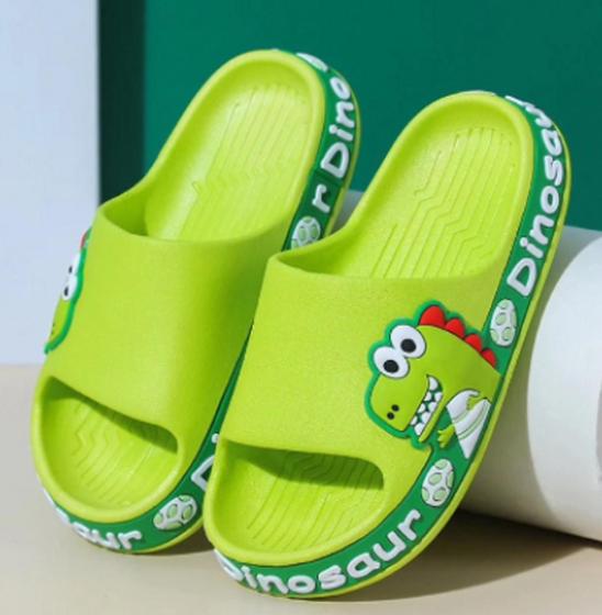 Imagem de Chinelo Dino Nuvem Infantil Slide Sandália Dinossauro Kids Moda Leve Macio