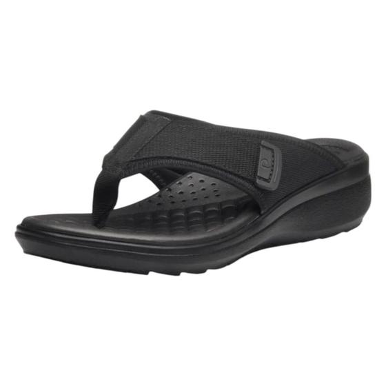 Chinelo Feminino Anabela Baixo Tecido Conforto Leve Pegada Imagem de Chinelo Feminino Anabela Baixo Tecido Conforto Leve Pegada