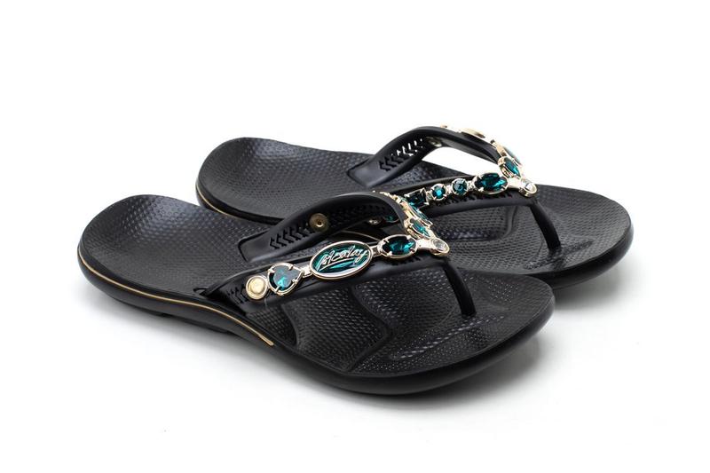 Imagem de Chinelo Feminino Anatômico Com Resinas Coloridas Leve Macio