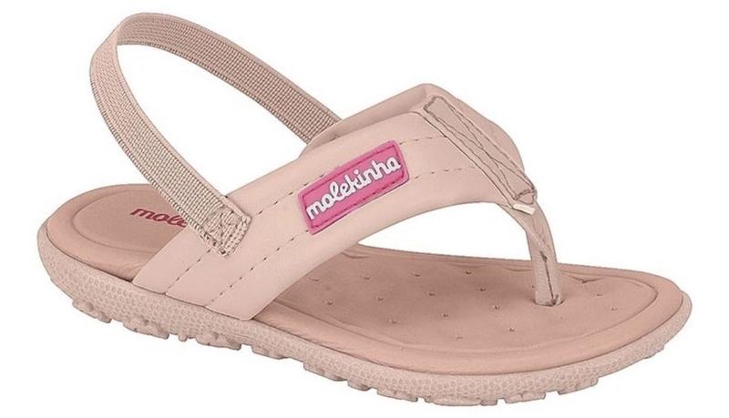 Imagem de Chinelo Feminino Bebe Elastico Dedo Molekinha Leve Macio 