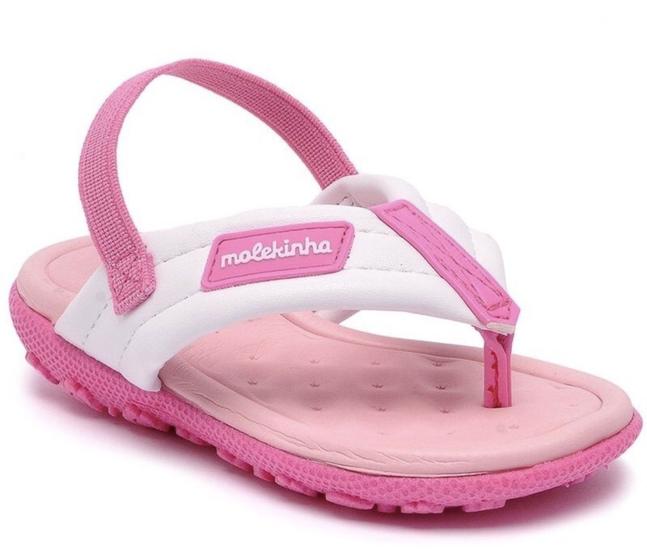 Imagem de Chinelo Feminino Bebe Elastico Dedo Molekinha Leve Macio 