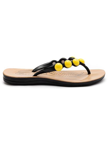 Imagem de Chinelo Feminino Confortavel Terapia dos Pés Anatomico Amarelo