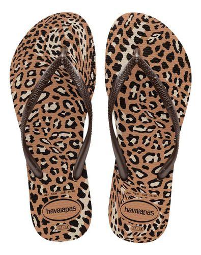 Imagem de Chinelo Feminino Havaianas Slim Animals Estampa de Oncinha