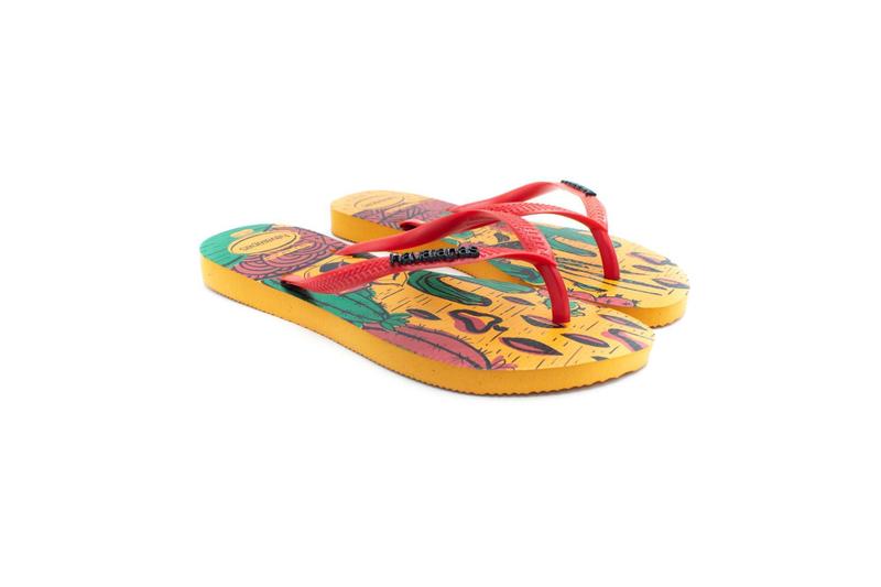 Imagem de Chinelo Feminino Havaianas Slim Cactus - Laranja