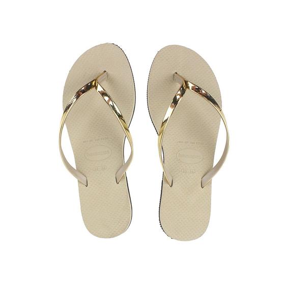 Imagem de Chinelo Feminino Havaianas You Metallic Areia Dourada 413510