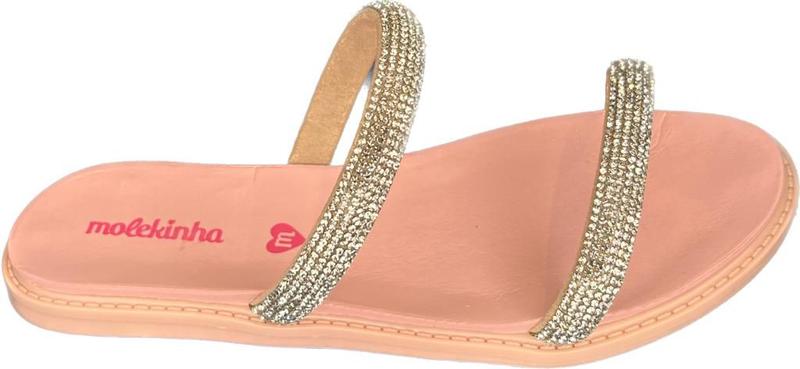 Imagem de Chinelo Feminino Infantil Menina Molekinha Strass Original