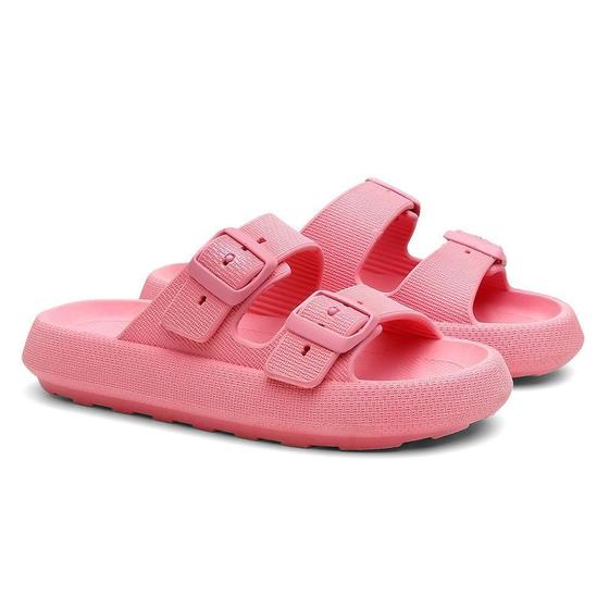 Imagem de Chinelo Feminino Nuvem Papete Verão Fivela Tira Dia a Dia