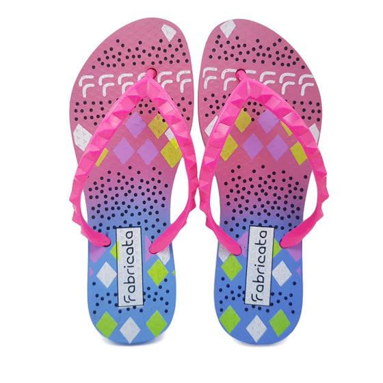 Imagem de Chinelo Feminino Sandália Colorida Carnaval Cores Neon K127