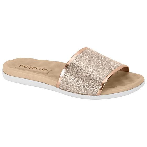 Imagem de Chinelo Feminino Slide Glam Ouro Rosado Beira Rio 8360.353