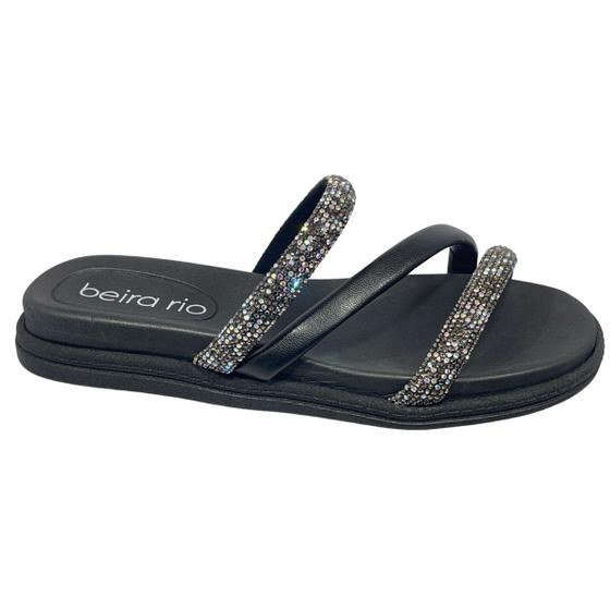 Imagem de Chinelo Feminino Slide Rasteira Tira Strass Beira Rio 8488.108.26552