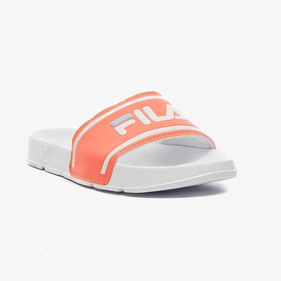 Imagem de Chinelo Fila Drifter Stripes Feminino - Branco e Laranja