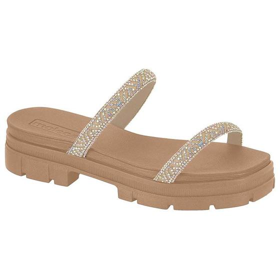 Imagem de Chinelo Flatform Lisboa Creme Aurora Boreal Nude Moleca 5501.103