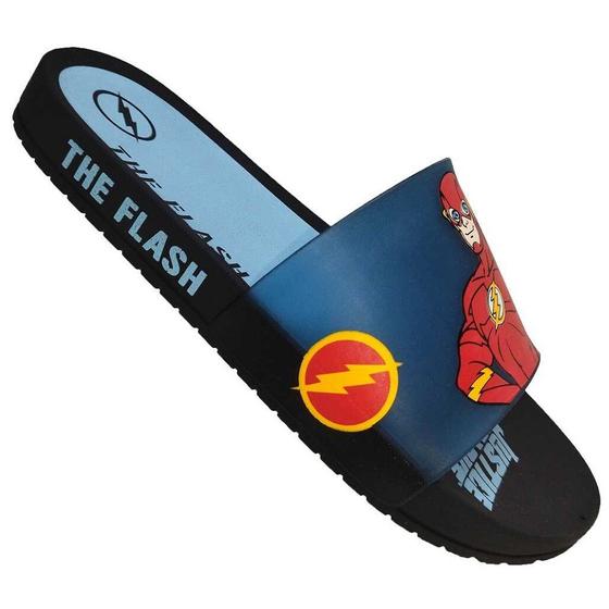 Imagem de Chinelo Grendene Slide Liga da Justica Action Azul/Preto