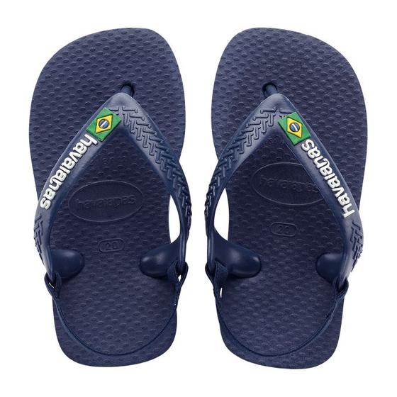 Chinelo Havaianas Baby Brasil logo Azul Marinho Menor preço em Chinelo Havaianas Baby Brasil logo Azul Marinho