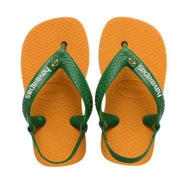 Imagem de Chinelo Havaianas Bebê Infantil Com Elástico Bandeira Brasil