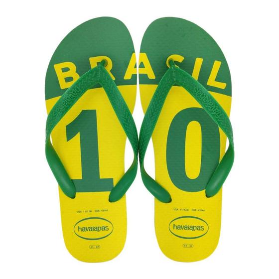 Chinelo Havaianas Brasil 10 Verde Amarelo - Masculino Feminino ...