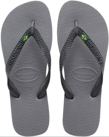 Imagem de Chinelo Havaianas Brasil 35-36 Cinza Aço