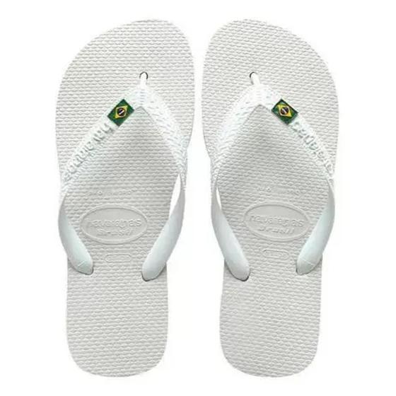 Imagem de Chinelo Havaianas Brasil Branco tam. 33/34