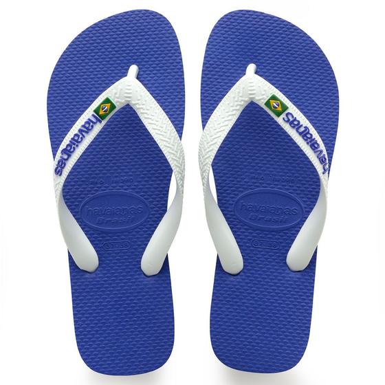Chinelo Havaianas Brasil Logo Infantil Azul Naval Menor preço em Chinelo Havaianas Brasil Logo Infantil Azul Naval