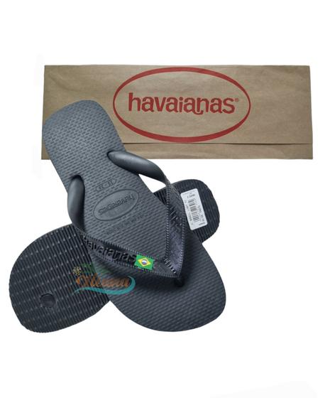 Imagem de Chinelo Havaianas Brasil Preto Original Feminino Masculino