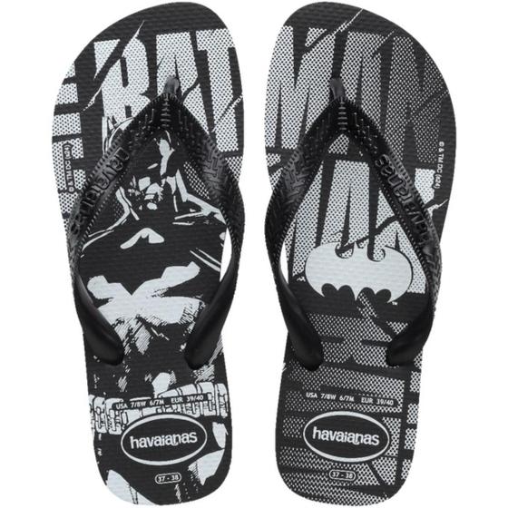 Imagem de Chinelo Havaianas DC Logomania Masculino - Preto e Branco