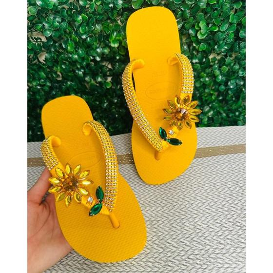 Imagem de Chinelo Havaianas Decorado Top - Girassol