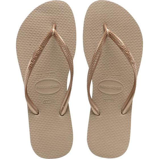 Imagem de Chinelo havaianas feminino slim 37/8 rose gold havaianas