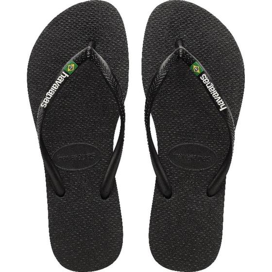 Imagem de Chinelo Havaianas Feminino SLIM Brasil 39/0 Preto PAR