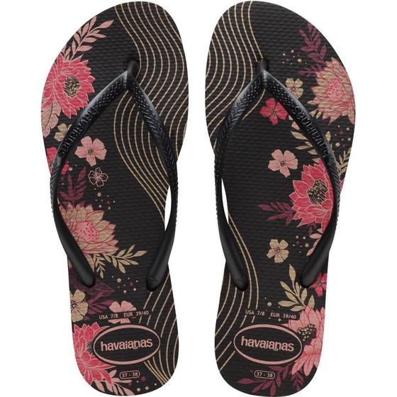 Imagem de Chinelo Havaianas Feminino SLIM Organic 35/6 Preto