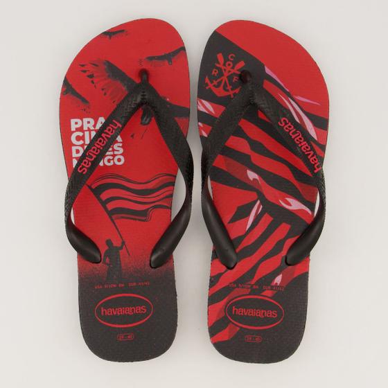 Imagem de Chinelo Havaianas Flamengo Vermelho e Preto