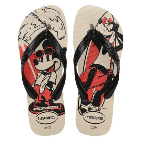 Imagem de Chinelo Havaianas Infantil  Mickey E Pateta Bege Original 27/28