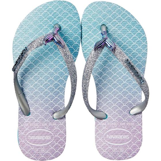 Imagem de Chinelo Havaianas Infantil Slim Glitter Sereia