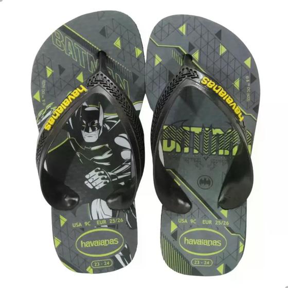 Imagem de Chinelo Havaianas Kids Max Heróis Preto/Amarelo 31/32