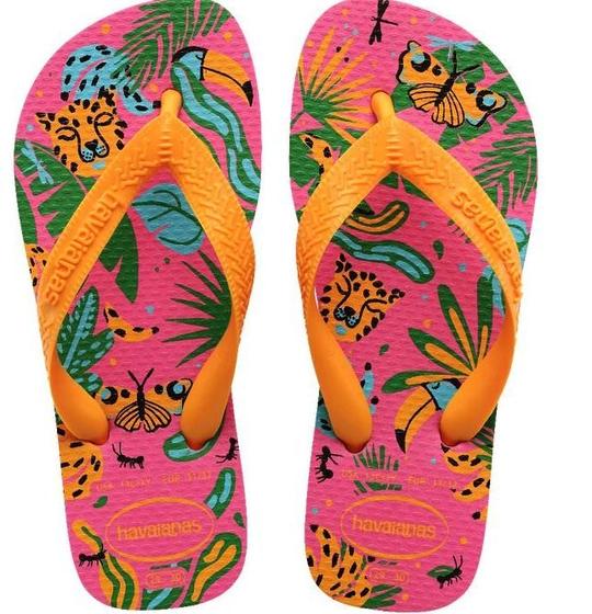 Imagem de Chinelo Havaianas Kids Top Infantil Rosa e Amarelo 23-32