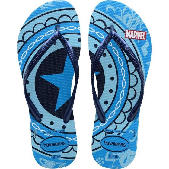 Imagem de Chinelo Havaianas Licenciado SLIM Marvel 39/40 Turquesa