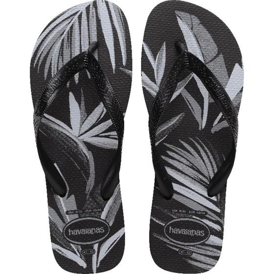 Imagem de Chinelo Havaianas Masculino Aloha 41/2 PRETO/CINZA PAR