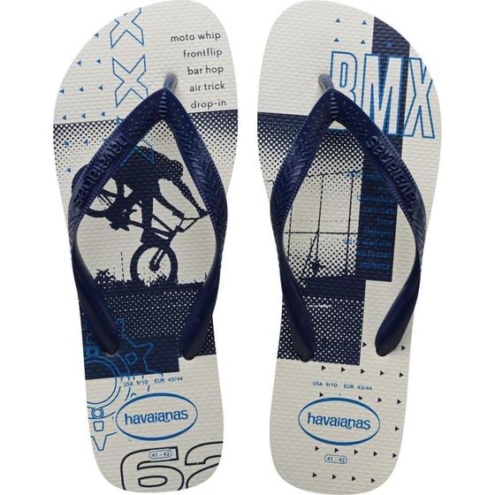 Imagem de Chinelo Havaianas Masculino TOP Athletic 37/8 BRANCO/MARIN