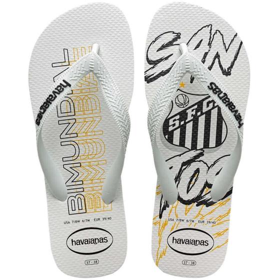 Imagem de Chinelo Havaianas Masculino Top Times Santos Branco