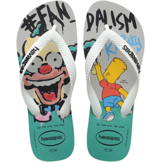 Imagem de Chinelo Havaianas Simpsons Masculino - Branco e Cinza