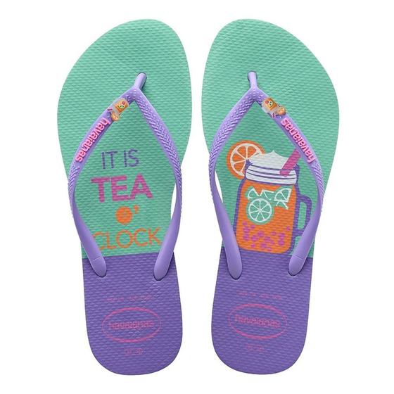 Imagem de Chinelo Havaianas Slim Cool Hora do Chá Its tea o'clock