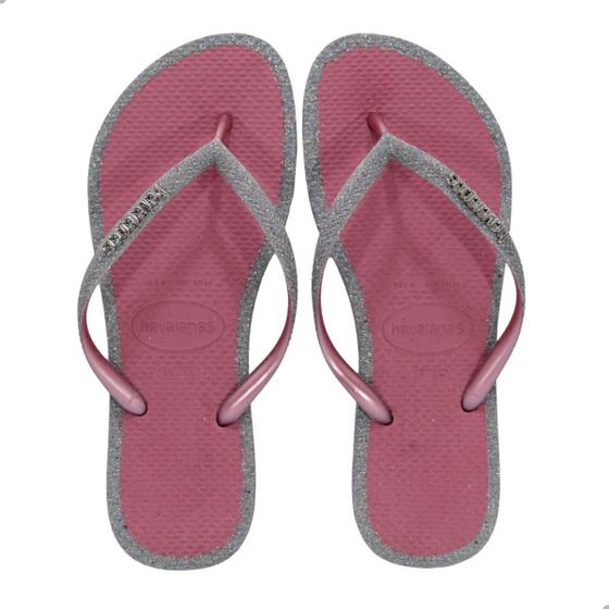 Imagem de Chinelo Havaianas Slim Glitter Contour Rosa Veludo