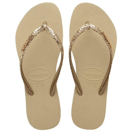 Imagem de Chinelo Havaianas Slim Glitter II Feminino Areia