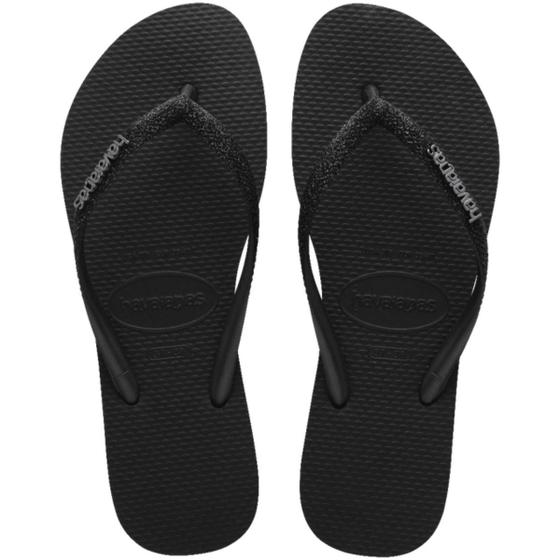 Imagem de Chinelo Havaianas Slim Glitter II Feminino - Preto