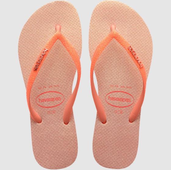 Imagem de Chinelo havaianas slim glitter iridescent infantil-rosa peach