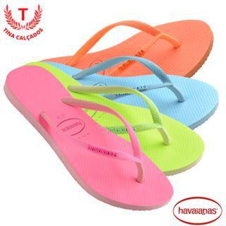 Imagem de Chinelo Havaianas Slim Glitter Neon Feminino