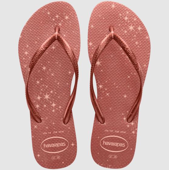 Havaianas Slim Gloss - Tongs Femme Élégantes à Paillettes - Semelle Antidérapante - Confortables Et Durables